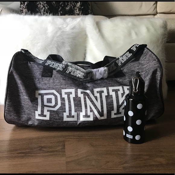 PINK Victoria's Secret Handbags - PINK Duffle Bag + Water Bottle, NWT